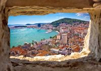 Vista aérea de Split, Croácia.