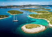 Vista aerea ilhas paklinski hvar croacia
