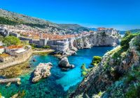 Vista panoramica de dubrovnik costa adriatica croacia