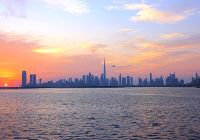 Det visit dubai dubai creek harbour entardecer