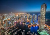 Vista aérea cidade Dubai marina