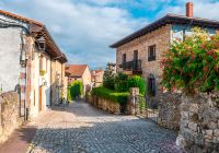 Beautiful streets of santillana del mar spain