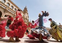 Seville flamenco na praça