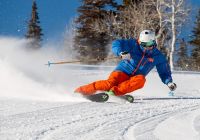 Estados unidos deer valley resort esquiador sozinho