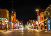 Eua dakota sul deadwood cidade noite