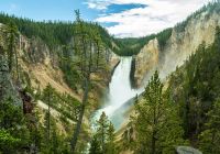 Eua parque nacional yellowstone cachoeira