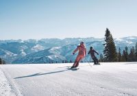 Vail resorts Beaver Creek esquiadores em top of centennial com vista gore range bianca germain