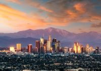 Vista do centro de los angeles california