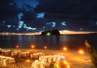 Fiji vomo island praia noite