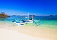 Barco filipino em Boracay, Filipinas
