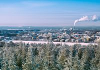 Cidade de Rovaniemi no Inverno