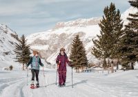 Franca val disere raquete de neve mulheres conversando