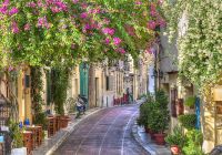 Casas tradicionais em Plaka, Atenas - Grécia.