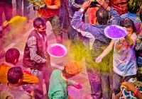 Festival das cores na India pessoas
