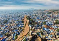 Vista aérea Jodhpur, Cidade Azul, Jodhpur, Rajastão, Índia
