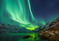 Islandia montanhas aurora boreal