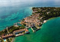 Lago de garda sirmione aerial view