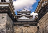 Japao matsuyama castelo de matsuyama fachada