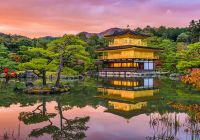 Japao quioto kinkaku ji templo do pavilhao dourado