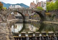 Meganebashi bridge in nagasaki japan