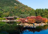 Traditional japanese ritsurin garden