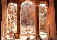 Vista dos jardins de Petra - Jordânia.