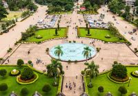 Turismo Laos, vista Arco Triunfo Patuxai, Vientiane