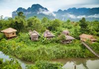 Vilarejo Vang Vieng, Laos