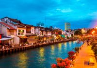 Malasia malaca cidade velha e rio