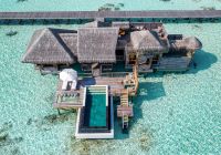Aerial villa suite with pool gili lankanfushi maldives