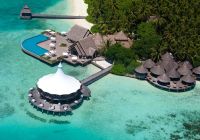 baros maldives vista aerea dos restaurantes