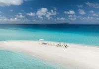 Dusit thani maldives wedding aerial