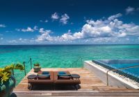 Maldivas velaa private island sunrise water pool villa deck