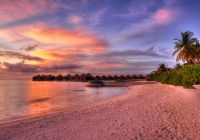 Por sol viagem lua de mel Ilhas Maldivas