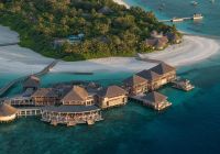 Six senses laamu overwater area sunset