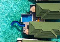 Two bedroom lagoon villa with pool slide b