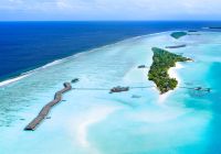 Vista aerea lux south ari atoll maldivas