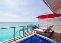Water villa with pool slide c