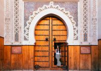 Marrocos fez porta mesquita mulher
