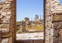 Ruínas da Basílica Romana de Volubilis, patrimônio mundial da UNESCO.