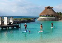 Mexico hard rock riviera maya paddle boarding view