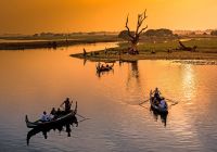 Turismo Myanmar passeios atividades Ponte U Bein Lago Amarapura, Myanmar