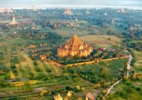 Vista aérea templos Bagan, Myanmar