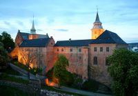 Noruega oslo fortaleza akershus noite