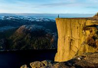 Noruega preikestolen pulpito pedra pordosol