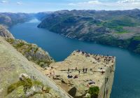 Noruega preikestolen pulpito pedra vista