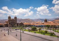 Atração turística Plaza Armas, centro Cusco, Peru