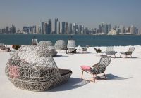 Qatar cafe com vista para o centro de doha