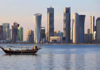 Qatar dhow na baia de doha