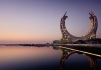 Qatar doha raffles sunset
